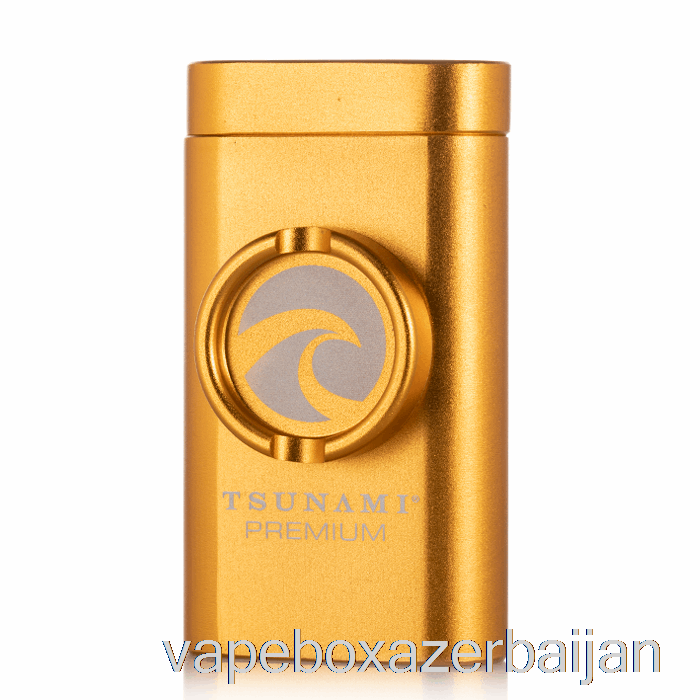 Vape Smoke Tsunami Dugout and Grinder Gold